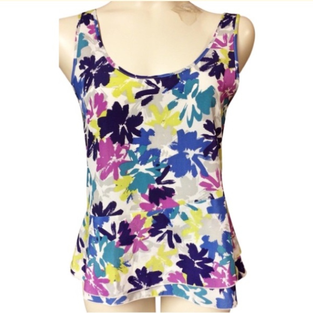 Gap Floral Tiered Cami Tank Top Sleeveless Blouse